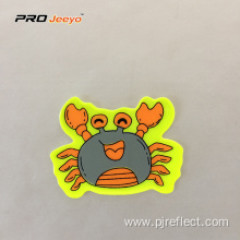 Reflective Adhesive Pvc Crab Shape Stickers For Children
